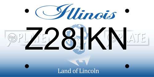 Z28IKN Illinois License Plate