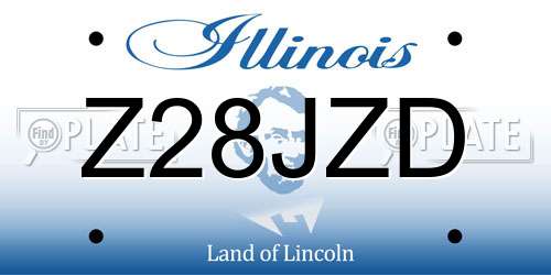Z28JZD Illinois License Plate