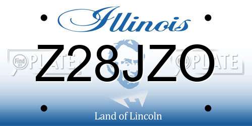 Z28JZO Illinois License Plate