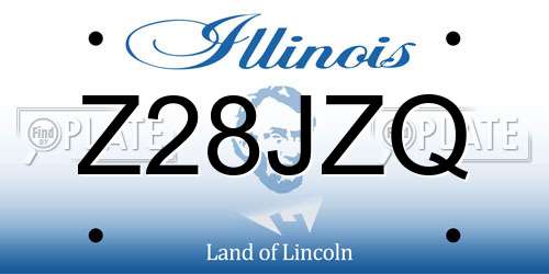 Z28JZQ Illinois License Plate