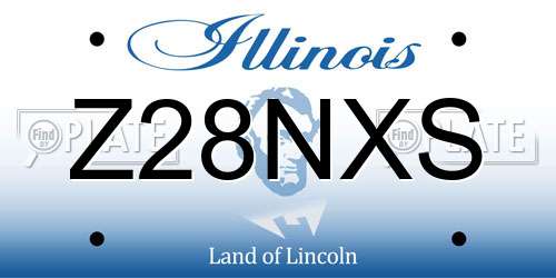 Z28NXS Illinois License Plate