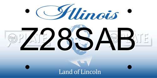 Z28SAB Illinois License Plate
