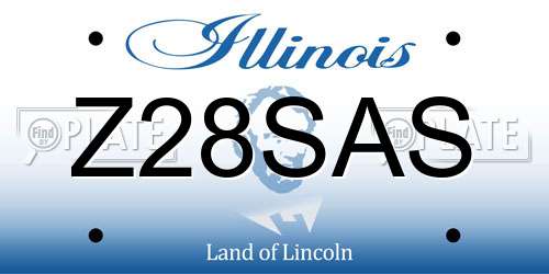 Z28SAS Illinois License Plate