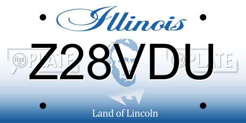 Z28VDU Illinois License Plate