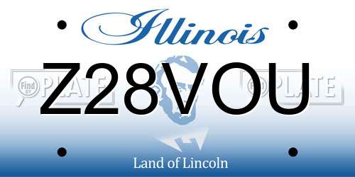 Z28VOU Illinois License Plate