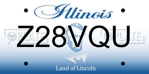 Z28VQU Illinois License Plate