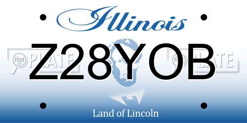 Z28YOB Illinois License Plate