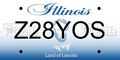 Z28YOS Illinois License Plate