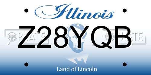 Z28YQB Illinois License Plate