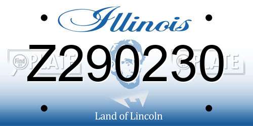 Z290230 Illinois License Plate