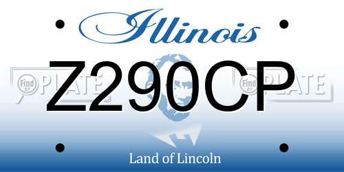Z290CP Illinois License Plate