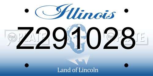 Z291028 Illinois License Plate