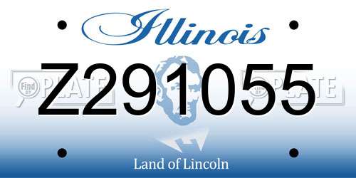 Z291055 Illinois License Plate