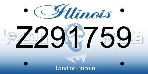 Z291759 Illinois License Plate