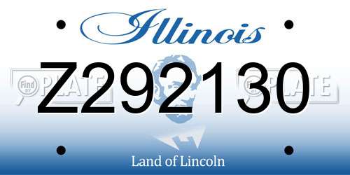 Z292130 Illinois License Plate