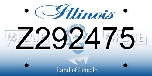 Z292475 Illinois License Plate