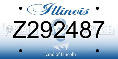 Z292487 Illinois License Plate