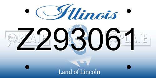 Z293061 Illinois License Plate