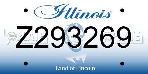 Z293269 Illinois License Plate