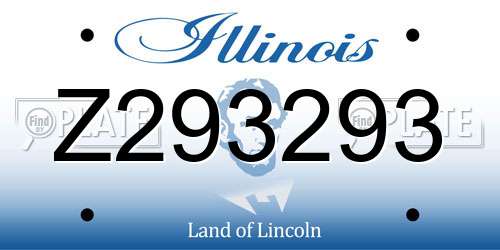Z293293 Illinois License Plate