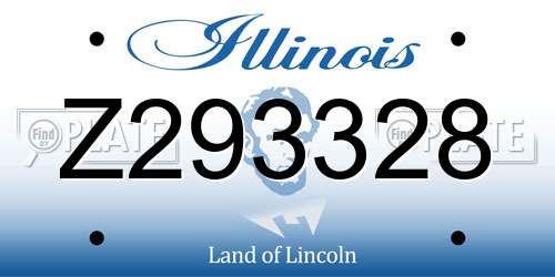 Z293328 Illinois License Plate