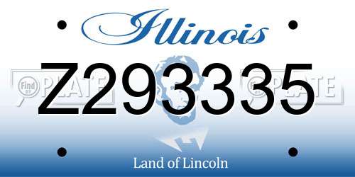 Z293335 Illinois License Plate