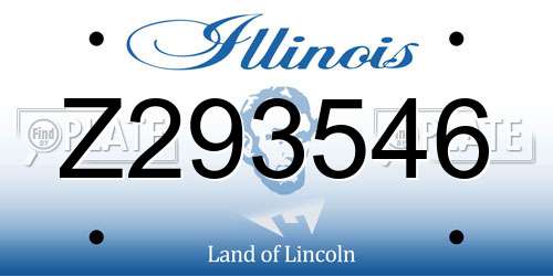Z293546 Illinois License Plate