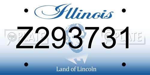Z293731 Illinois License Plate