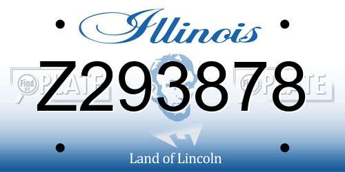 Z293878 Illinois License Plate