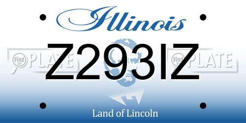 Z293IZ Illinois License Plate