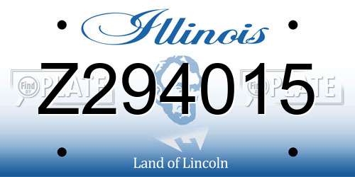 Z294015 Illinois License Plate