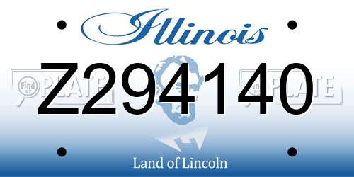 Z294140 Illinois License Plate