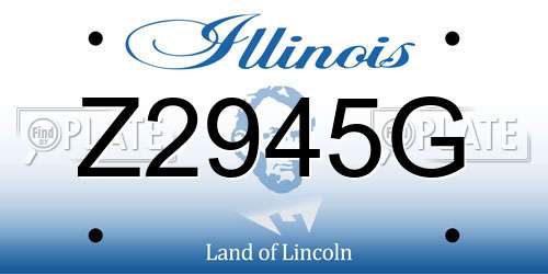 Z2945G Illinois License Plate