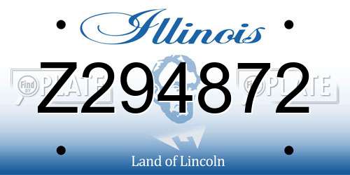 Z294872 Illinois License Plate