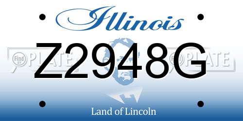 Z2948G Illinois License Plate