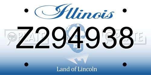 Z294938 Illinois License Plate
