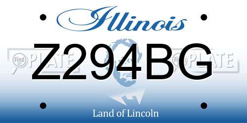 Z294BG Illinois License Plate