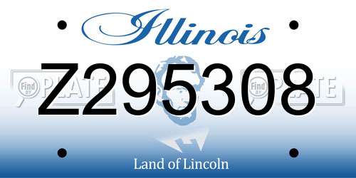 Z295308 Illinois License Plate