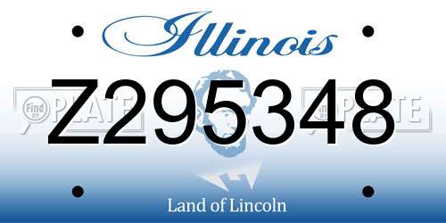 Z295348 Illinois License Plate