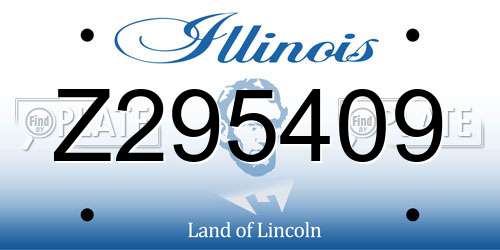 Z295409 Illinois License Plate