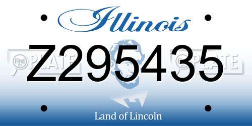 Z295435 Illinois License Plate