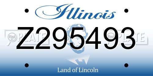 Z295493 Illinois License Plate