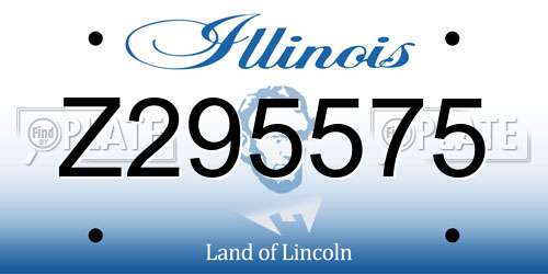 Z295575 Illinois License Plate