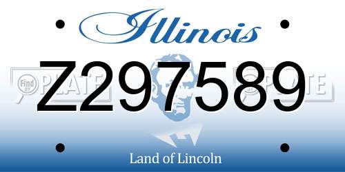 Z297589 Illinois License Plate