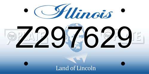 Z297629 Illinois License Plate