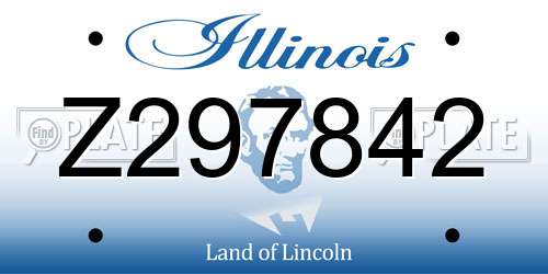 Z297842 Illinois License Plate