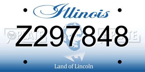 Z297848 Illinois License Plate