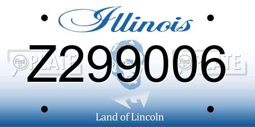 Z299006 Illinois License Plate