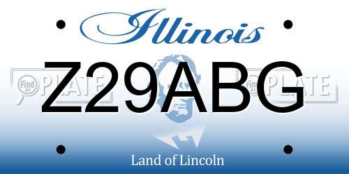 Z29ABG Illinois License Plate