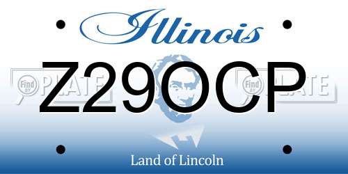 Z29OCP Illinois License Plate